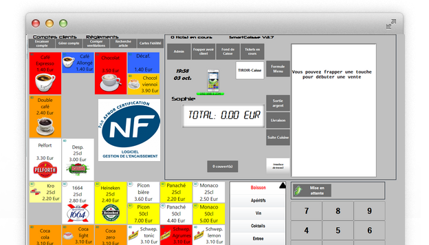 Caisse enregistreuse tablette NF525
